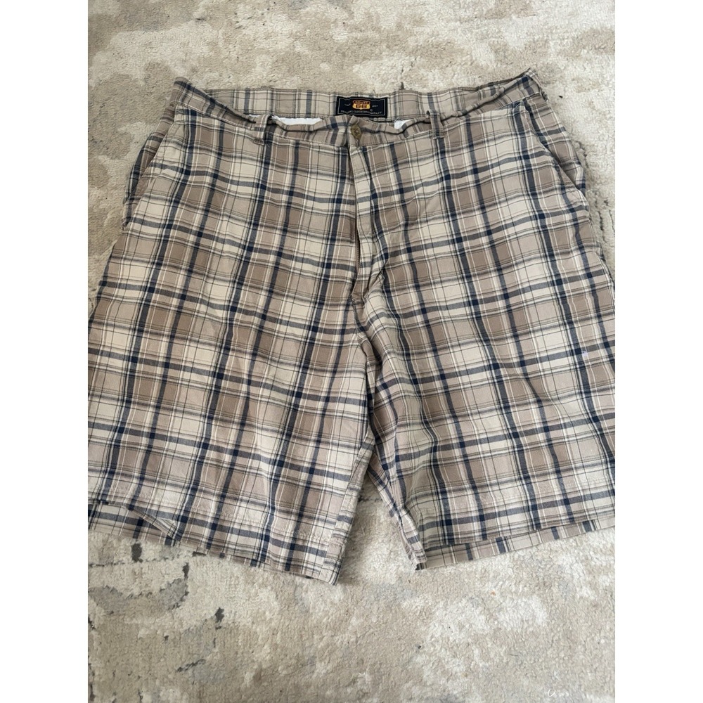 Route 66 Men's Size 34x8 Plaid Flat Front Casual Shorts Golf Outdoor